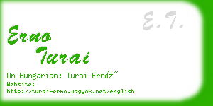 erno turai business card